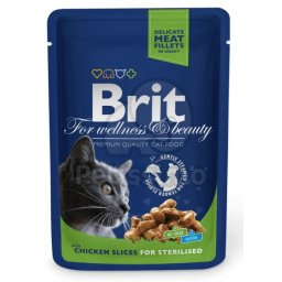 Brit Premium Cat Chicken Slices for Sterilised alutasakos 100 g