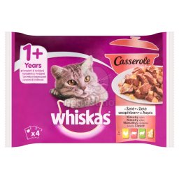 Whiskas 1+ Casserole klasszikus válogatás 4 x 85 g