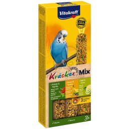 Vitakraft tripla rúd banános, gyógynövényes, kiwis hullámos papagájoknak 3 db