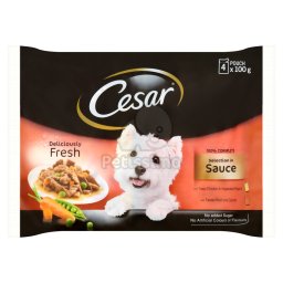 Cesar alutasakos eledel válogatás mártásban 4 x 100g