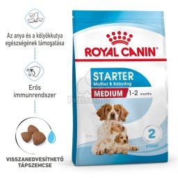Royal Canin Medium Starter Mother & Babydog - közepes testű kölyök vemhes kutya száraz táp 1 kg