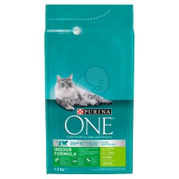 Purina One Indoor Formula pulykában és teljes kiőrlésű gabonákban gazdag száraz macskaeledel 1,5 kg