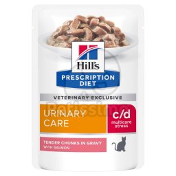 Hill's Prescription Diet™ c/d™ Urinary Stress nedves macskatáp, lazac 12 x 85 g