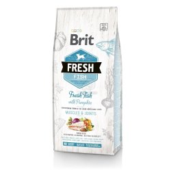 Brit Fresh Adult Large Dogs Muscles & Joints - Hal és sütőtök 12 kg
