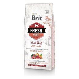 Brit Fresh Puppies & Junior Dogs Growth & Joints - Marha és sütőtök 12 kg