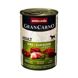 Animonda GranCarno Adult konzerv, marha, nyúl és zöldfűszerek 24 x 800 g (82767)