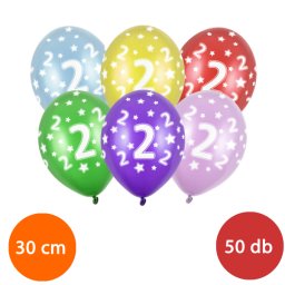 Lufi, nagy csomag, évszámos (2), metál, 50 db/cs/vegyes színekben