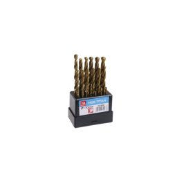 Csigafúró készlet HSS TiN - 1,0-10,0 mm/19 részes