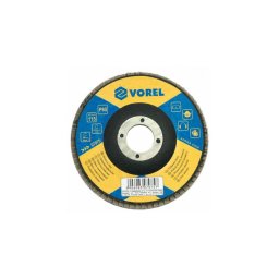 VOREL Lamellás csiszolótárcsa - univerzális/125x22,2/P100