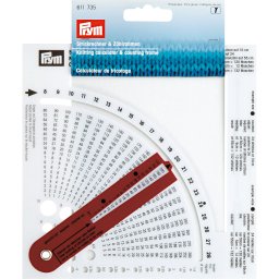 Kötésminta kalkulátor és kötőtű mérce, PRYM, 611735
