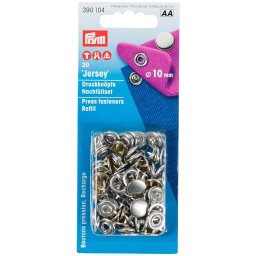 Prym jersey fém patent, utántöltő csomag, 10mm, 390104 - nikkel