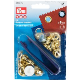 PRYM fém ringli, 8mm, 541375 - arany