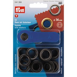 PRYM fém ringli, 14mm, 541384 - fekete