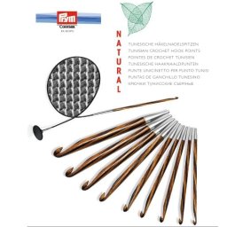 Cserélhető tuniszi horgolótű készlet Prym Knit Pro Natural, 223810