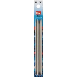 PRYM egyenes, fém, zokni/harisnya kötőtű 3mm/15cm, 191363