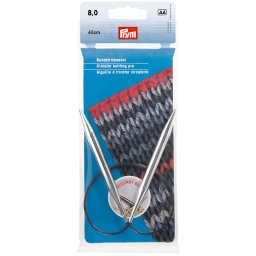 Prym Brilliant extra sima fém körkötőtű 8mm/40cm, 212210