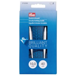 Prym Brilliant extra sima fém körkötőtű 10mm/40cm, 212230