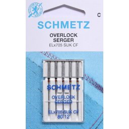 SCHMETZ Overlock Serger, króm fedőző tű, 80/12, ELx705 SUK CF