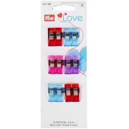I love PRYM textil csipeszek foltvarráshoz, 12db, 610180