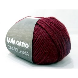 Lana Gatto Luxury, Camel Hair kötő fonal, extrafinom merinó és teveszőr - 5910, bordó
