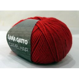 Lana Gatto Luxury, Camel Hair kötő fonal, extrafinom merinó és teveszőr - 5911, piros
