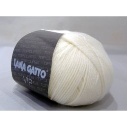 Lana Gatto Luxury, VIP kötő fonal, merinó és kasmir - 10001, fehér