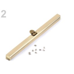 Keret táskakészítéshez, 19cm, ósérgaréz, 740066