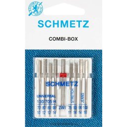 SCHMETZ háztartási varrógéptű szett, 9db, univerzális, dupla, stretch, jeans