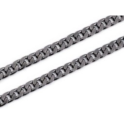 Fém táska lánc karabinerrel, 120cm, 780906 - fekete nikkel