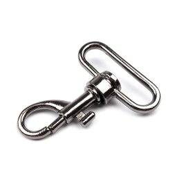 Fém karabiner / delfinkapocs szett, 35mm, 5db, 060797 - fekete