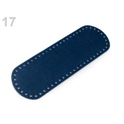 Horgolt táskákhoz ekobőr alja, 10x30cm, 750710, sötét kék