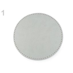 Horgolt táskákhoz ekobőr alj, Ø25cm, 790366, világos szürke