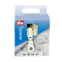 PRYM cipzár kötött ruhanemükbe, 2 kocsis, 80cm, vajszín, 478880-089
