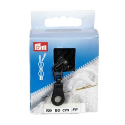PRYM cipzár kötött ruhanemükbe, 2 kocsis, 80cm, fekete, 478880-000