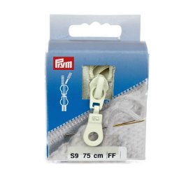 PRYM cipzár kötött ruhanemükbe, 2 kocsis, 75cm, vajszín, 478875-089
