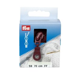 PRYM cipzár kötött ruhanemükbe, 2 kocsis, 70cm, burgundi, 478870-750