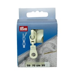 PRYM cipzár kötött ruhanemükbe, 2 kocsis, 70cm, vajszín, 478870-089
