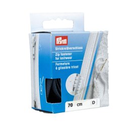 PRYM cipzár kötött ruhanemükbe, bontható, 70cm, sötétkék, 478970-210