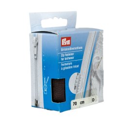 PRYM cipzár kötött ruhanemükbe, bontható, 70cm, barna, 478970-881