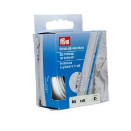 PRYM cipzár kötött ruhanemükbe, bontható, 65cm, fehér, 478965-009