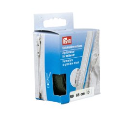 PRYM cipzár kötött ruhanemükbe, bontható, 65cm, olíva zöld, 478965-542