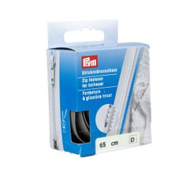 PRYM cipzár kötött ruhanemükbe, bontható, 65cm, szürke, 478965-004