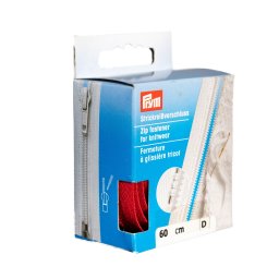 PRYM cipzár kötött ruhanemükbe, bontható, 60cm, piros, 478960-722