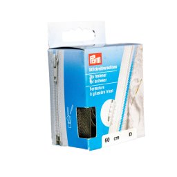 PRYM cipzár kötött ruhanemükbe, bontható, 60cm, olívazöld, 478960-542