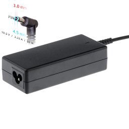Tolto 65W HP (vekony/centerpin csati) - Utangyartott Akyga AK-ND-25 4.5x3.0mm 19.5v 3.33A