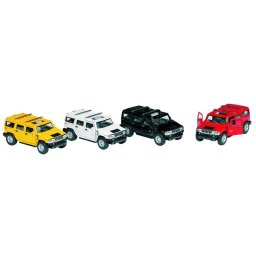 Die-cast fém lendkerekes HUMMER H2 SUV 2008 játék autó