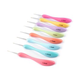 Ergonómikus horgolótű készlet szilikon nyéllel, 8db, 1-2.75mm, 040241