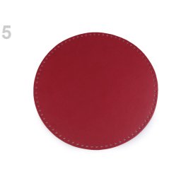 Horgolt táskákhoz ekobőr alj, Ø25cm, 790366, piros