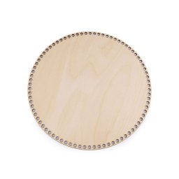Horgolható, lézervágott táska/kosár fa alap, Ø25cm, 790351