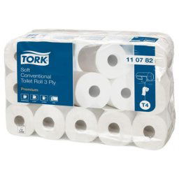 Toalettpapír, T4 rendszer, 3 rétegű, 32 m, TORK \Soft\, fehér [30 tek]